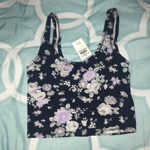 NWT Abercrombie & Fitch Cropped Floral Tank